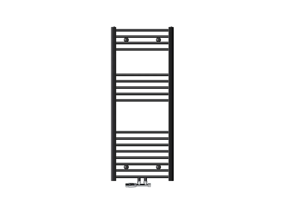 Radiatore Bagno 500x1200 mm Antracite Destro Centrale Attacco Inferiore