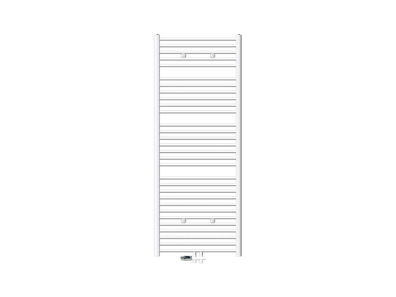 Radiatore da bagno Sahara, 750x1800 mm, bianco, curvo con attacco centrale