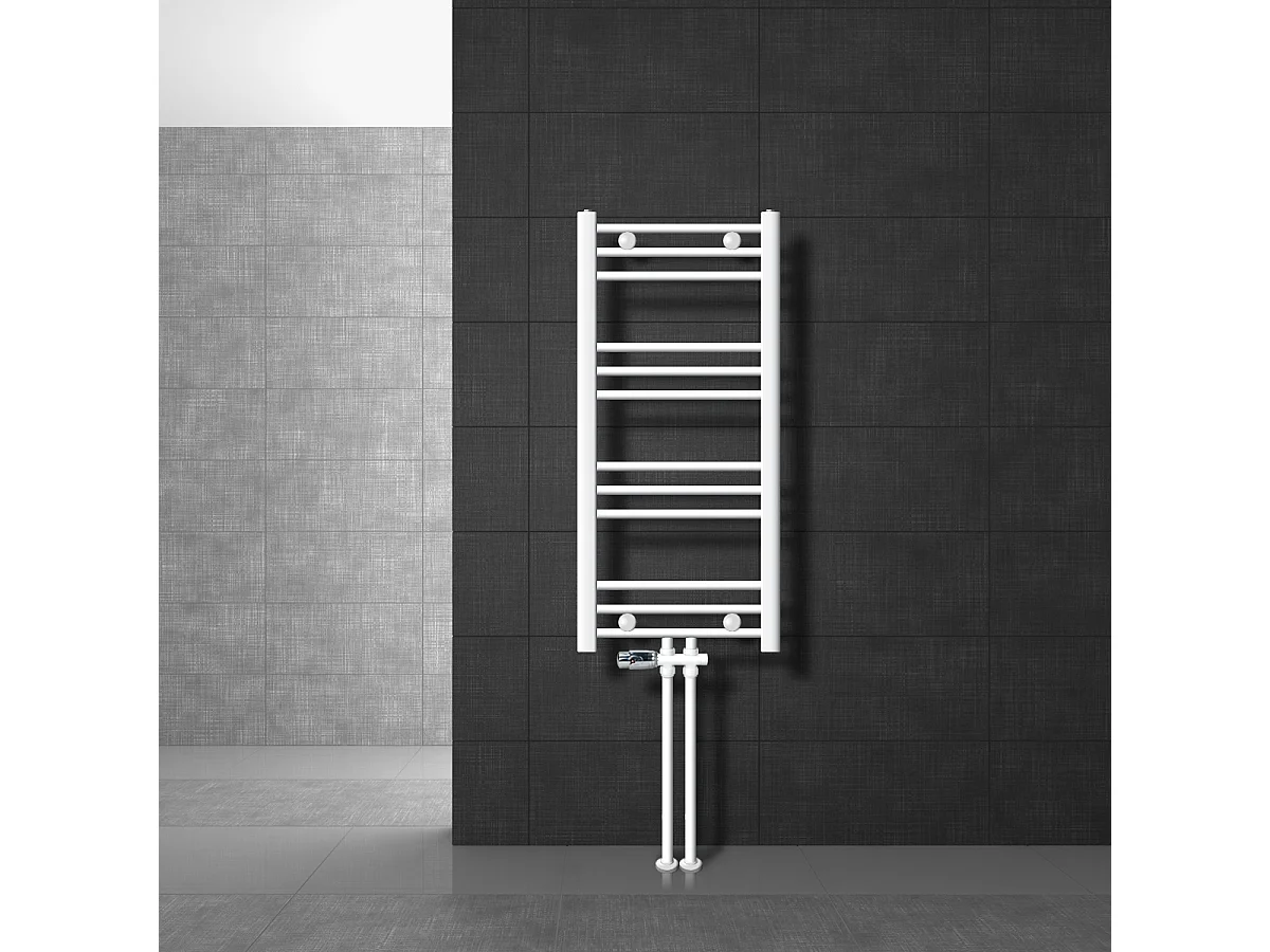 Radiateur Design Sahara Non Electrique, 400 x 800 mm, Blanc, Connexion Central