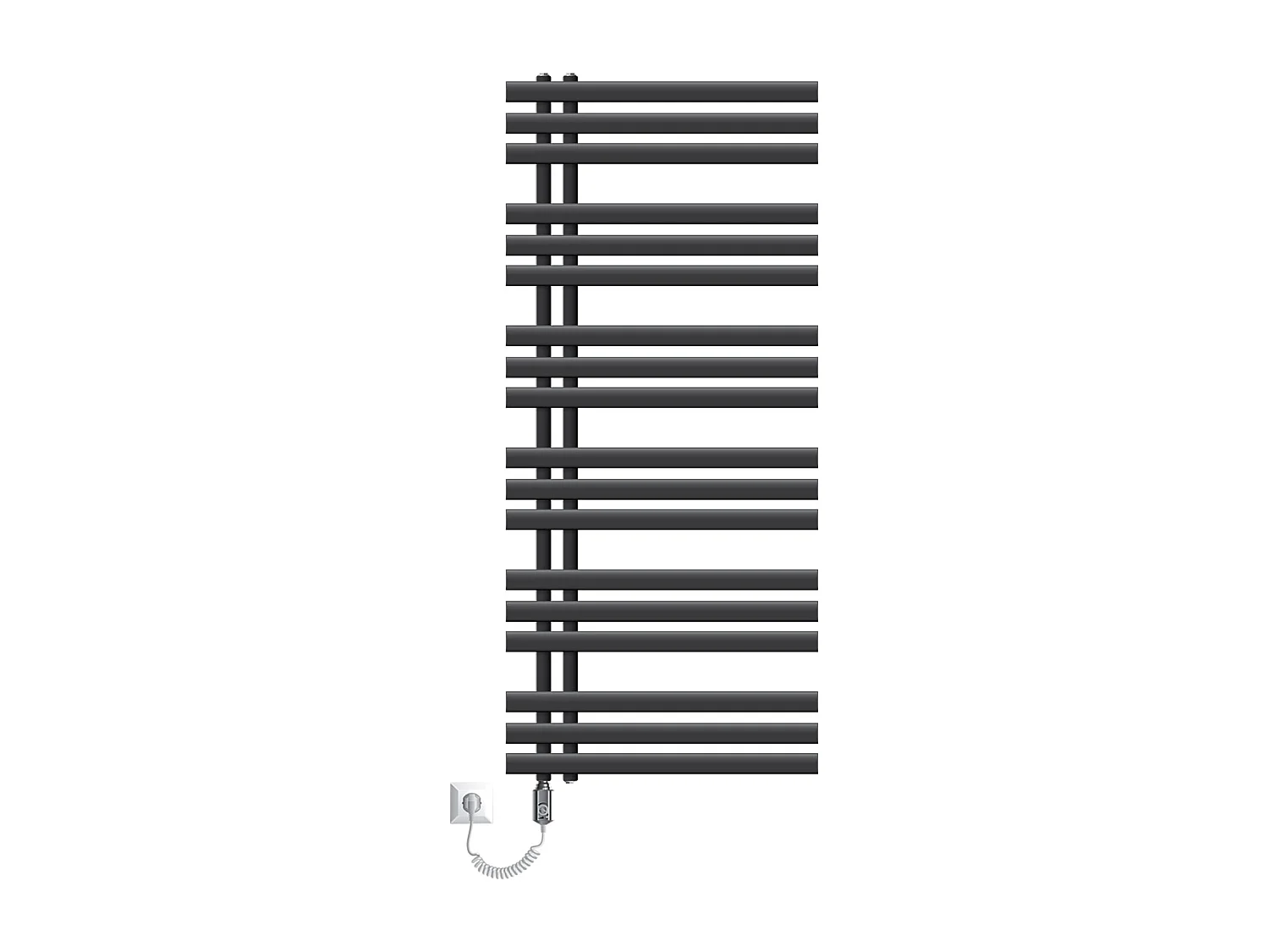 Design DHK Iron EM Radiatore, barra riscaldante 1200W, 600 x 1400 mm, antracite