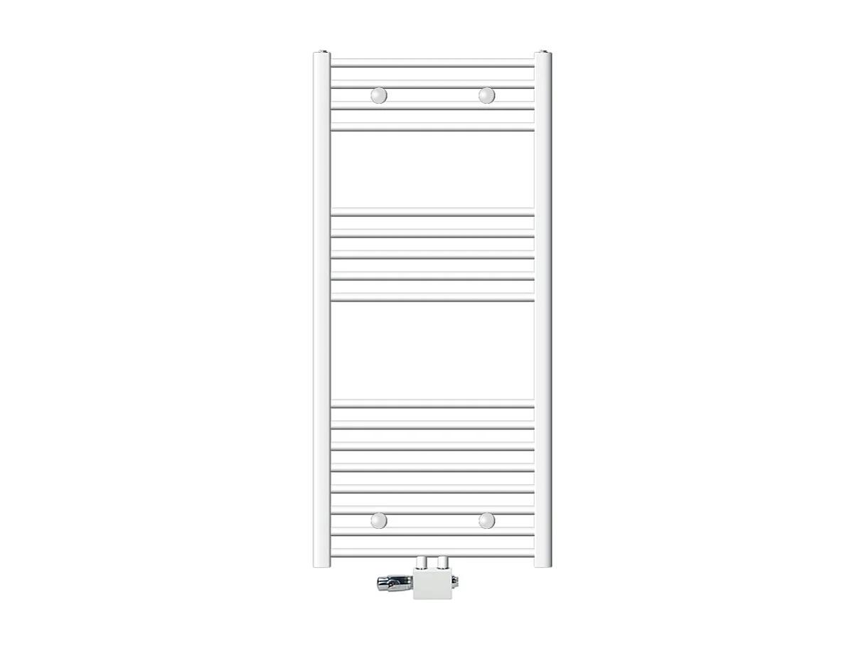 Radiateur Design Sahara Non Electrique, 600 x 1200 mm, Blanc, Connexion Central