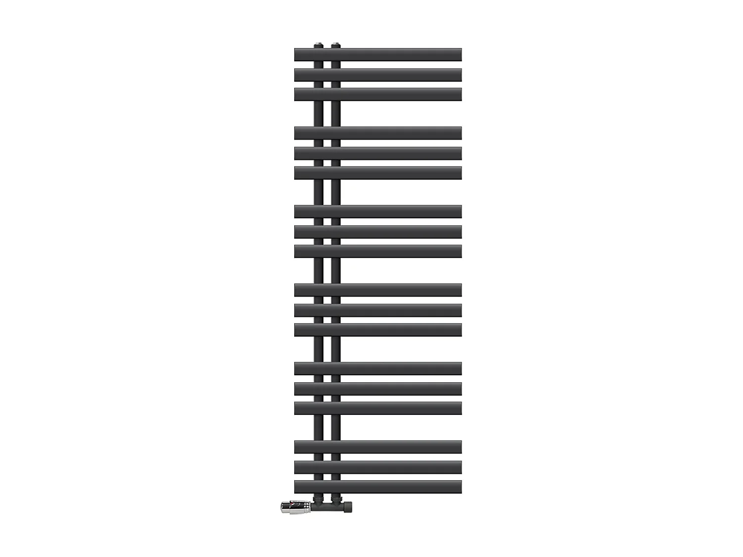 Radiateur de Salle de Bain Iron EM 500x1400 mm Anthracite Raccord Central au Bas