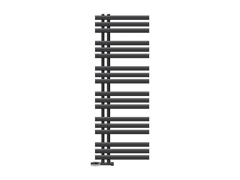 Radiatore da bagno Iron EM 500x1400 mm Antracite Attacco Centrale Inferiore