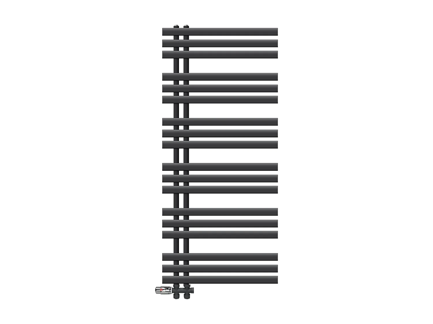 Radiateur de Salle de Bain Iron EM 600x1400 mm Anthracite Raccord Central au Bas