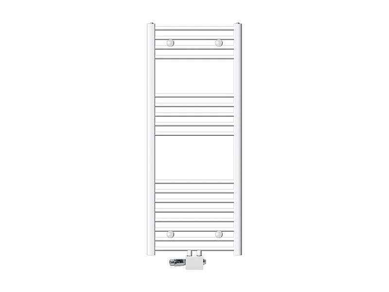 Radiateur Design Sahara Non Électrique, 500 x 1200 mm, Blanc, Connexion Central, avec Kit