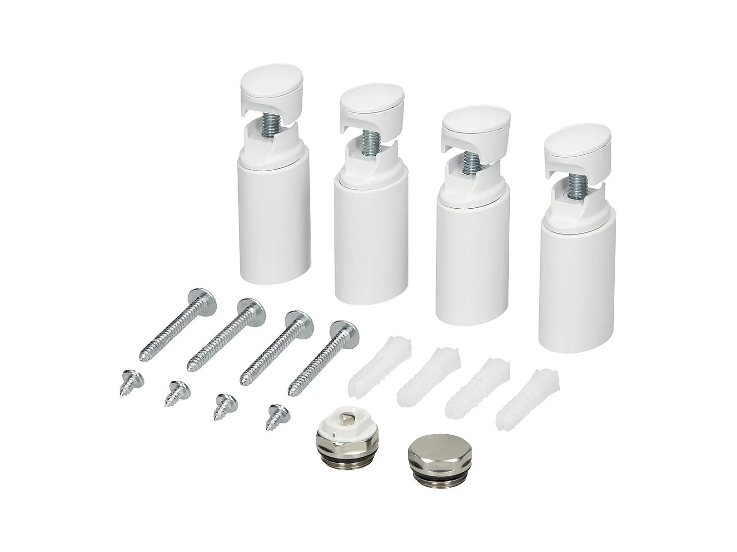 Radiateur Sèche-Serviettes Sahara, 750 x 1800 mm, Blanc, Droit avec Raccordement Latéral