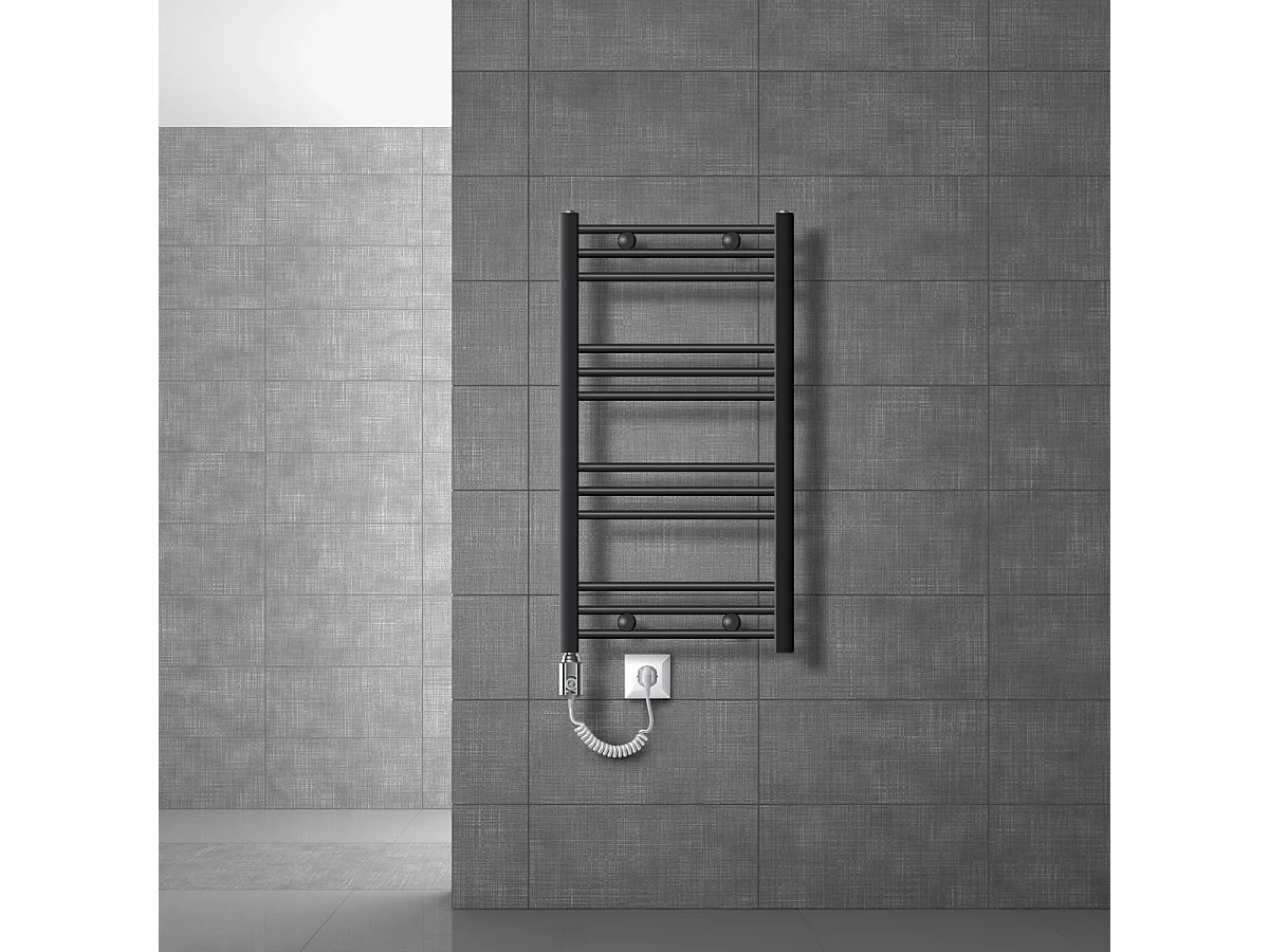 Radiateur avec Élément Chauffant Électrique 600W, 500 x 800 mm, Anthracite