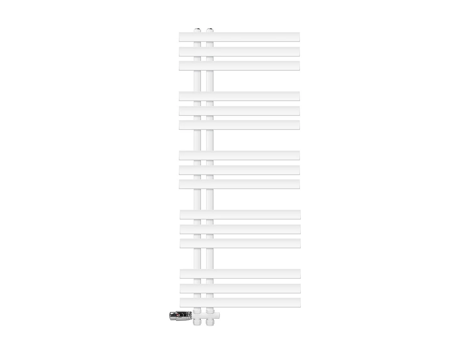 Radiatore da bagno Iron EM 500x1200 mm Bianco Attacco inferiore laterale con rifiniture