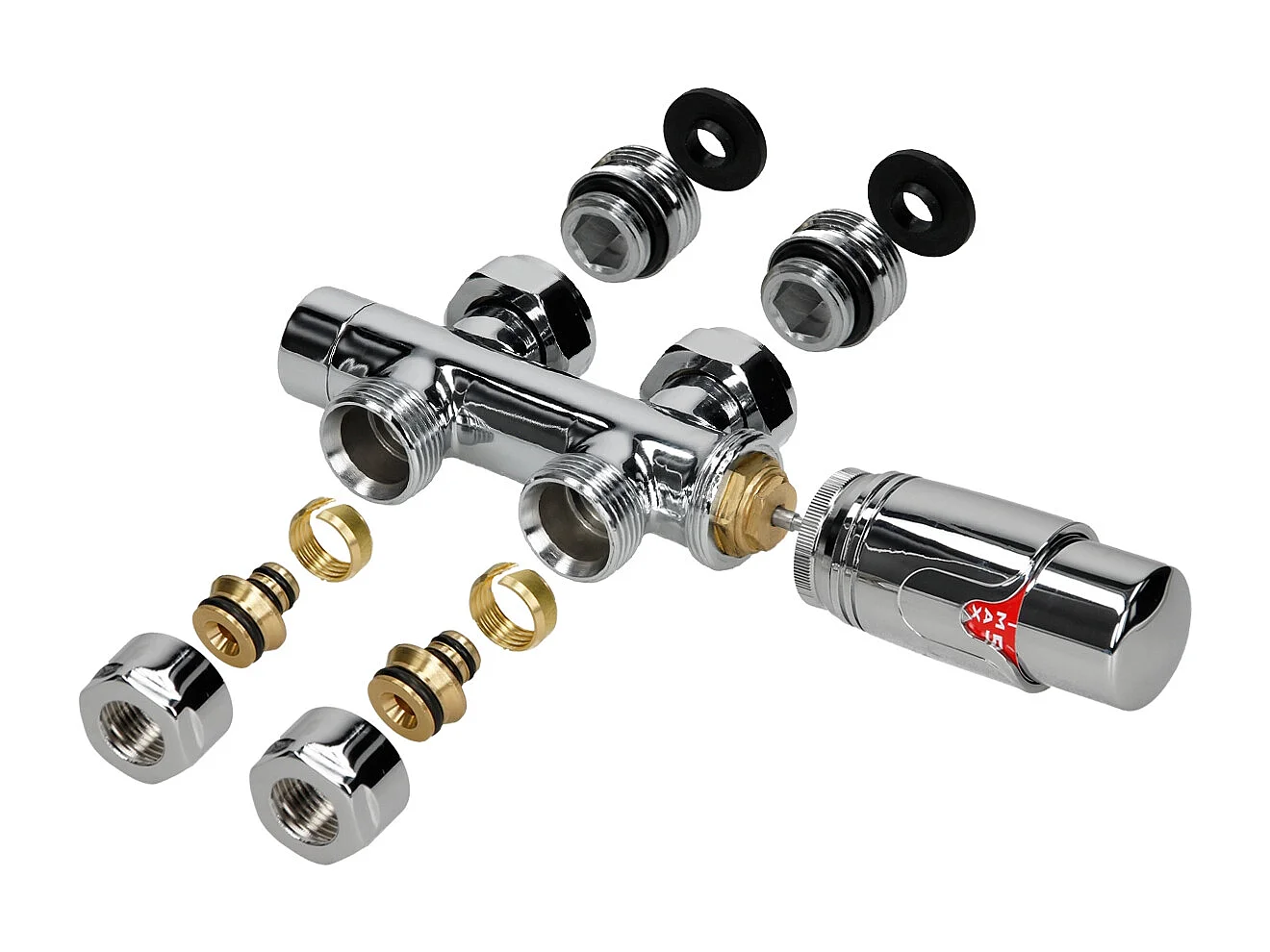 Radiatore da bagno Iron EM 500x1200 mm Bianco Attacco inferiore laterale con rifiniture