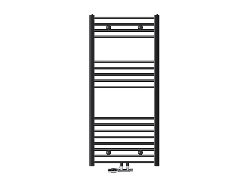 Secatoallas no eléctrico Sahara, 600 x 1200 mm, antracita, conexión central