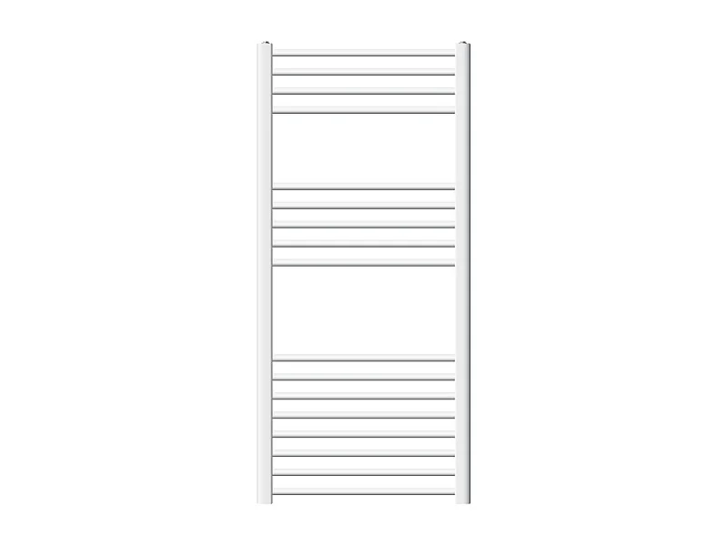 Radiatore di design Sahara, 600 x 1200 mm, bianco, attacco laterale, forma curva