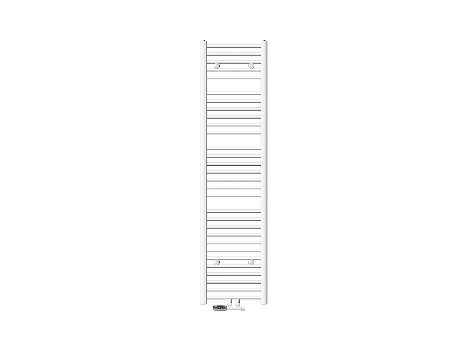 Radiatore di design non elettrico Sahara, 400 x 1800 mm - Bianco - Collegamento centrale