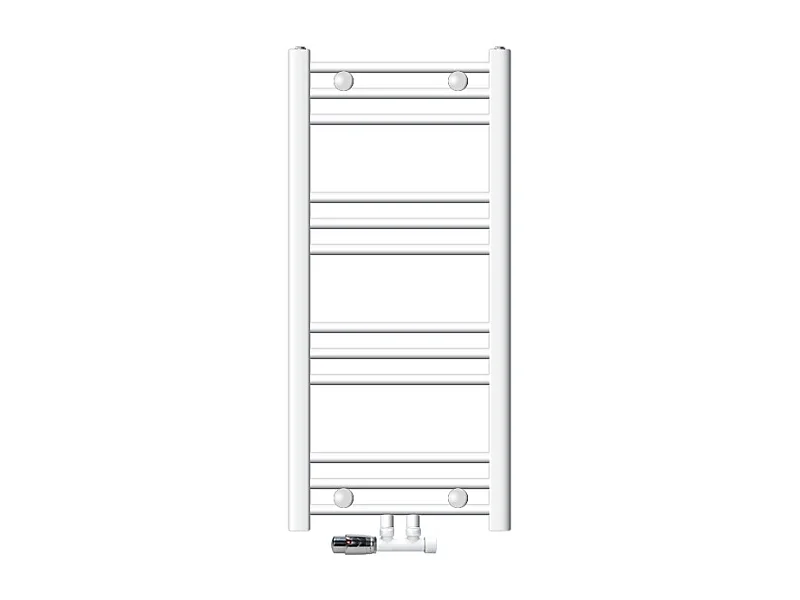 Radiador de diseño no eléctrico Sahara, 400 x 800 mm, blanco, conexión central