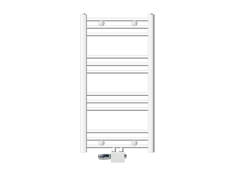 Sèche-Serviettes Sahara Non Électrique, 500 x 800 mm, Blanc, Connexion Central