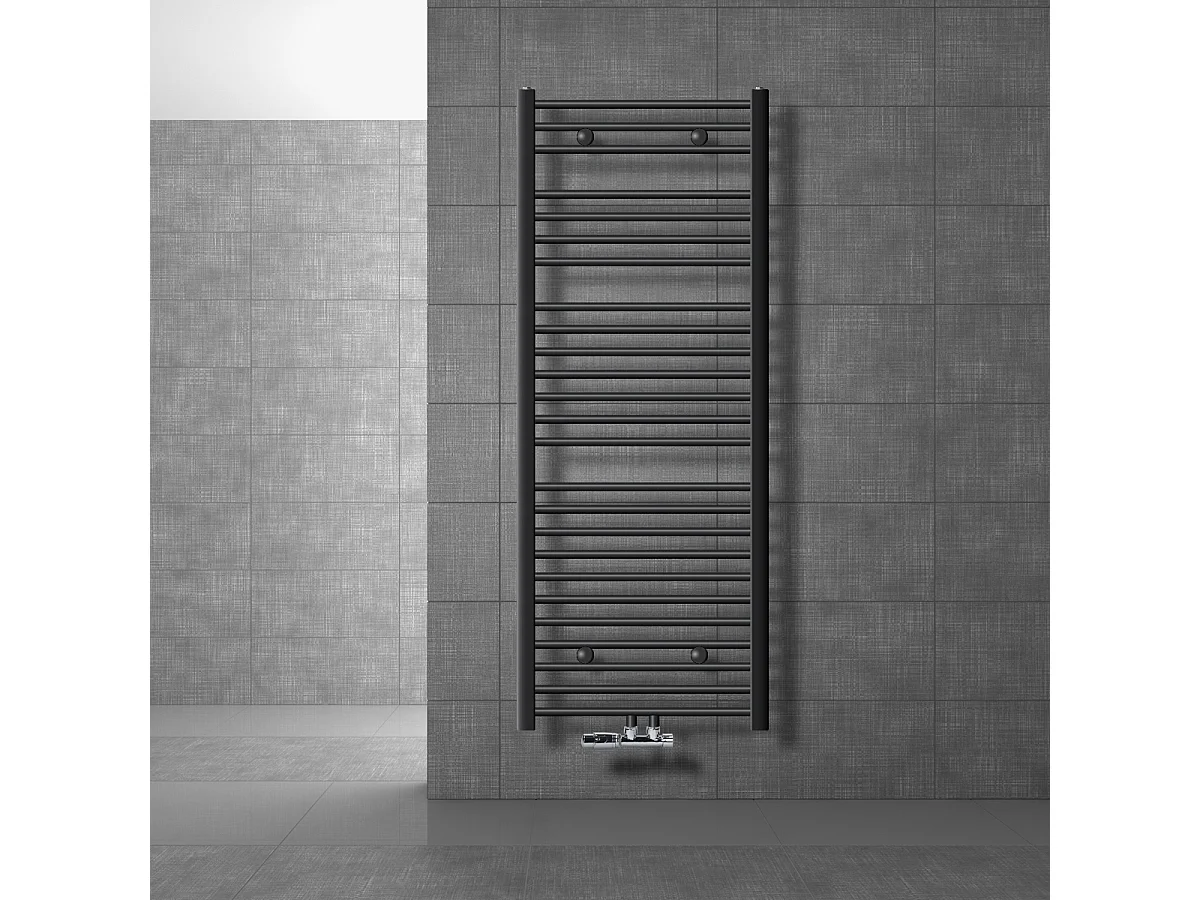 Radiador de diseño no eléctrico Sahara, 600 x 1500 mm, antracita, conexión central