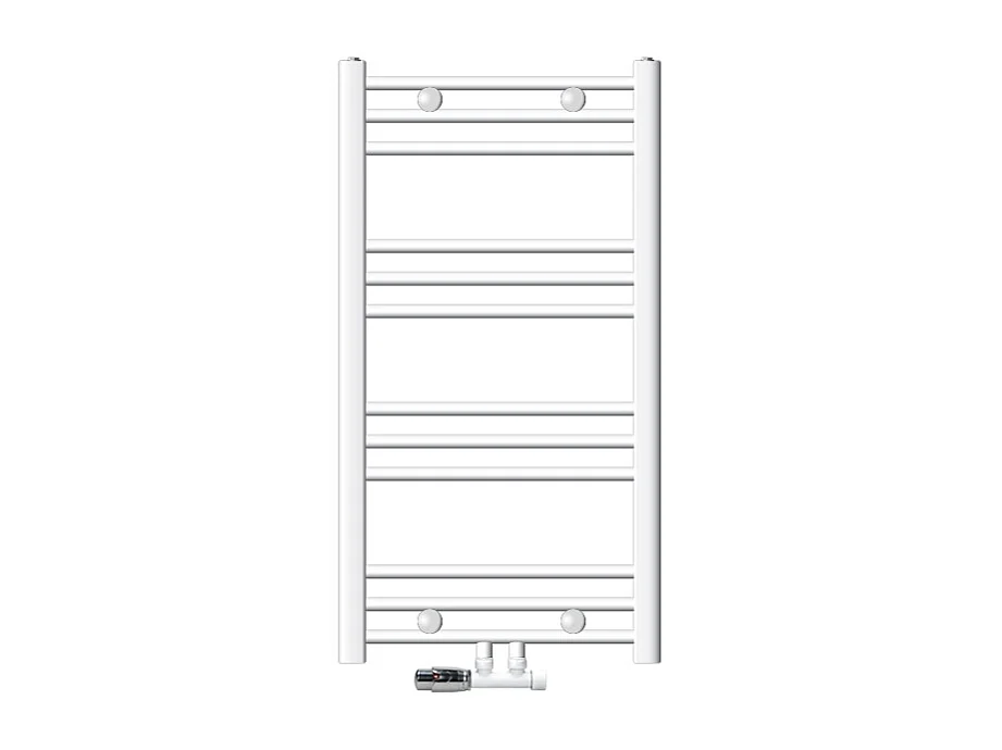 Radiatore di design Sahara non elettrico, 500 x 800 mm, bianco, attacco centrale