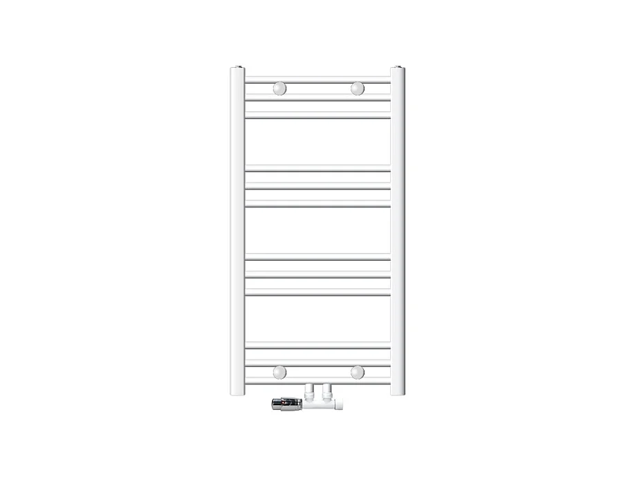 Radiateur Design Sahara Non Électrique, 500 x 800 mm, Blanc, Connexion Central