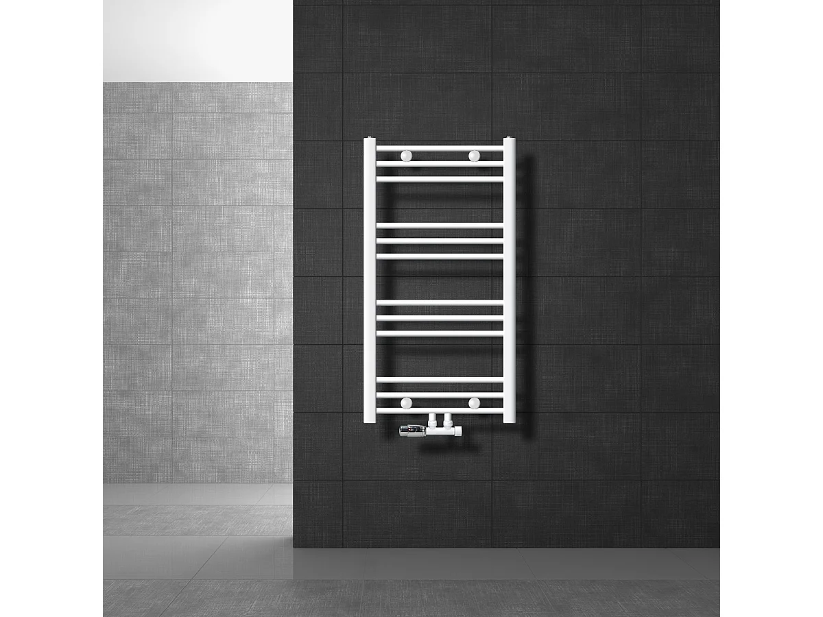 Radiateur Design Sahara Non Électrique, 500 x 800 mm, Blanc, Connexion Central