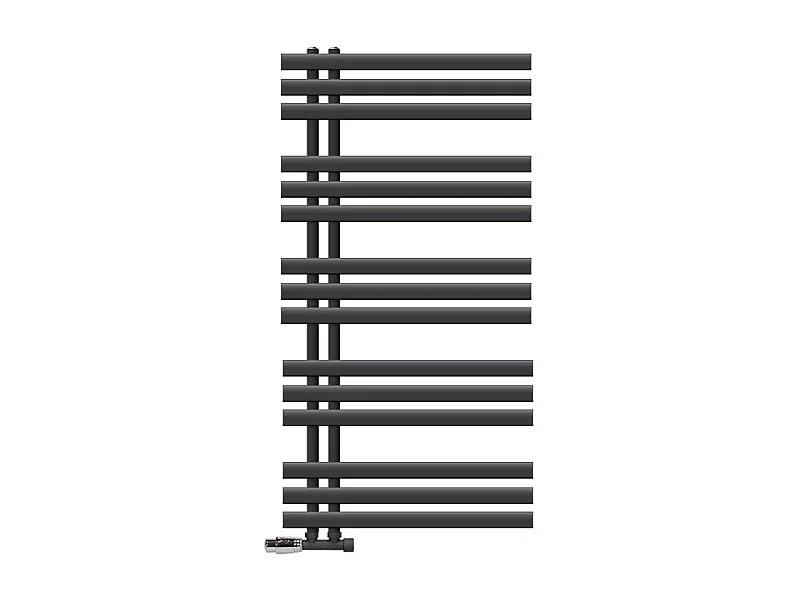 Radiador de baño Iron EM 600x1200 mm Antracita Conexión central en la parte inferior