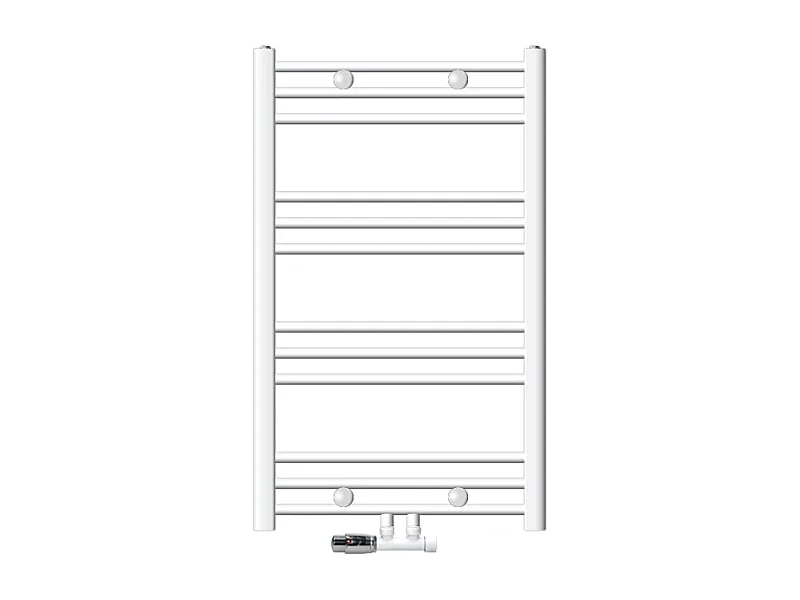 Sèche-Serviettes Sahara Non Électrique, 600 x 800 mm, Blanc, Connexion Central
