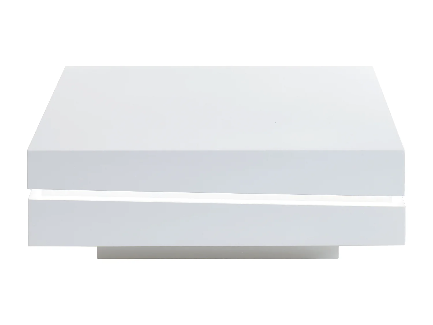 Table basse en MDF avec LEDs - Blanc laqué - LYESS