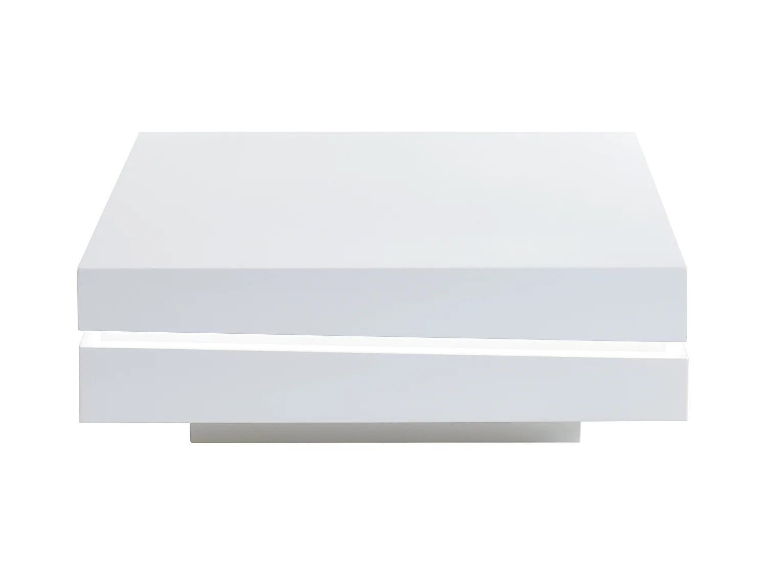 Salontafel van mdf met ledverlichting - Wit gelakt - LYESS