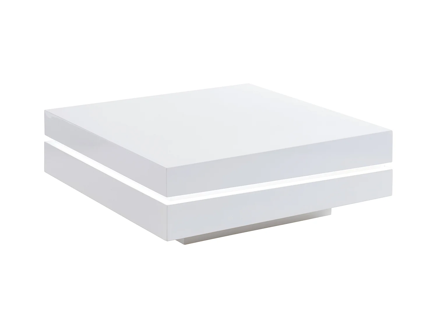 Salontafel van mdf met ledverlichting - Wit gelakt - LYESS