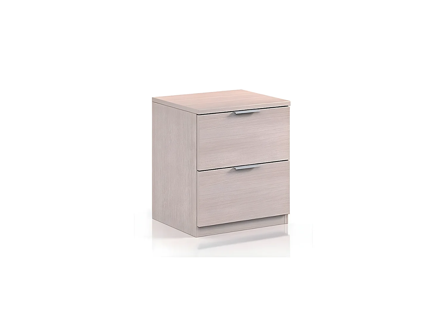 Table de chevet avec 2 tiroirs en chêne - 45 x 38 x 34 cm