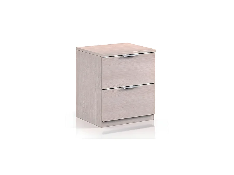 Table de chevet avec 2 tiroirs en chêne - 45 x 38 x 34 cm