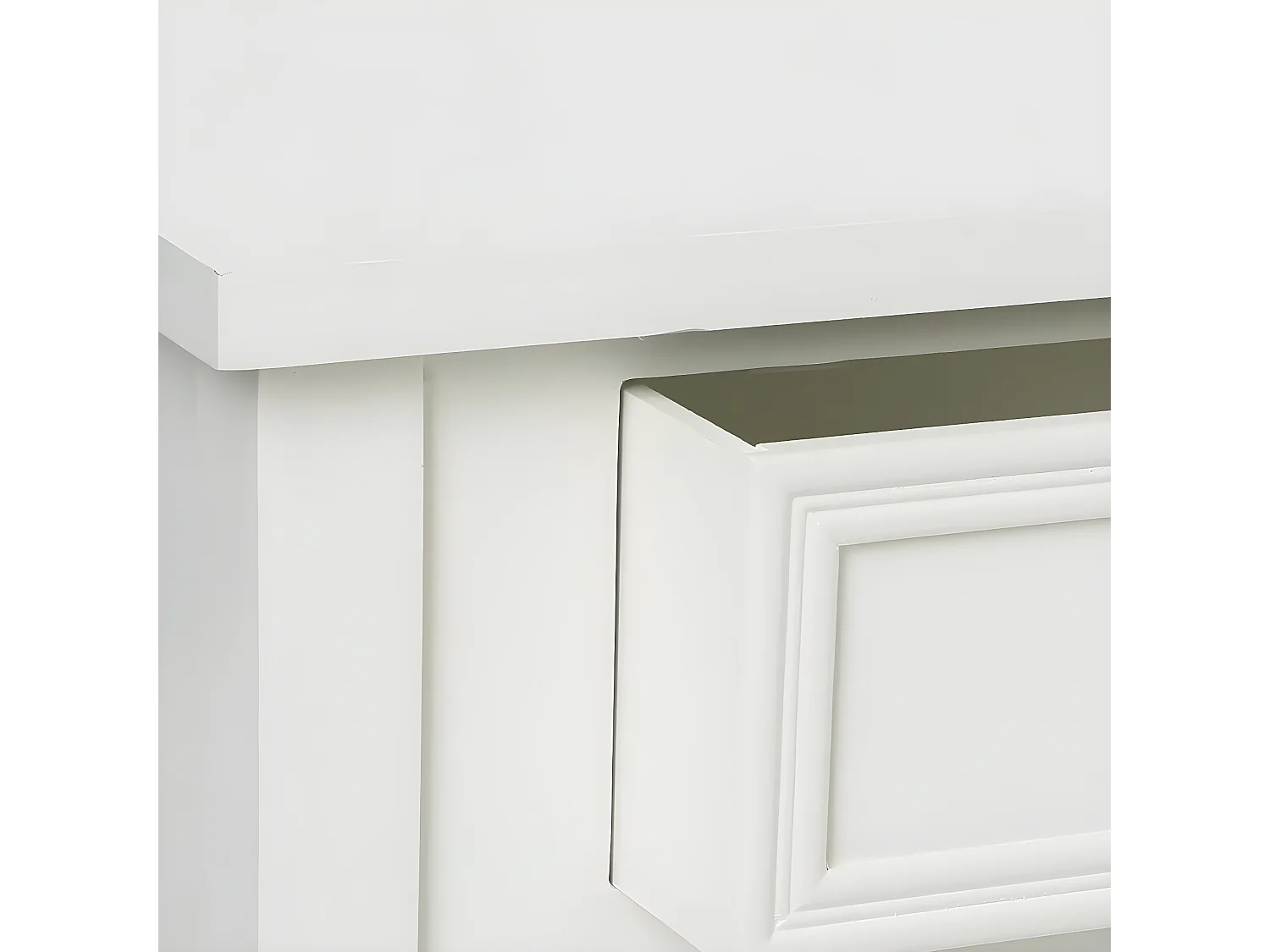 Table de chevet 1 tiroir blanc, H60 x L45 x P30 cm