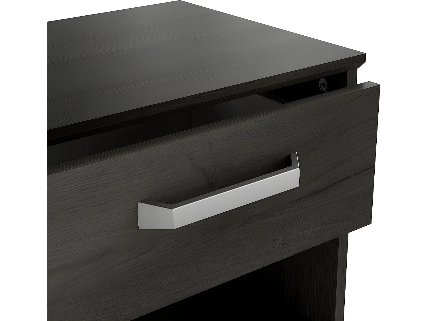 Table de chevet / Table de nuit coloris chêne Wateford - Longueur 43.9 x Hauteur 37.7 x Profondeur 34.6 cm