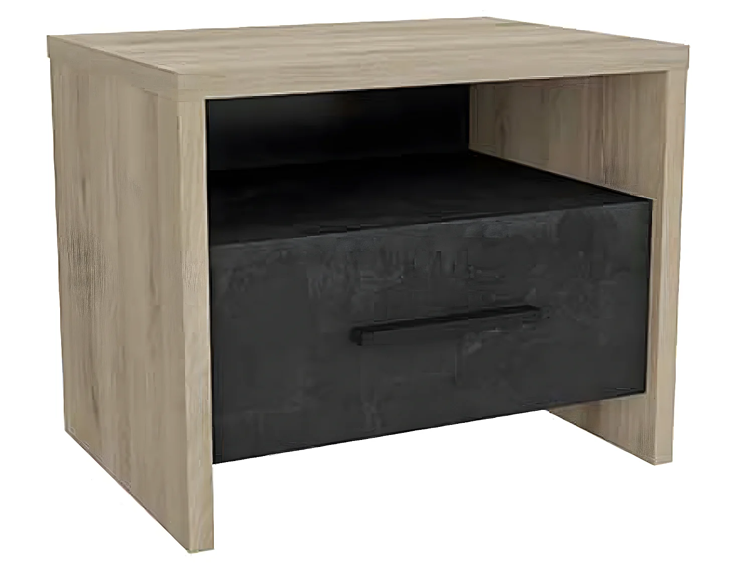 Chevet en panneaux de particules, chêne kronberg/sidewalk - Dim : 49,6 x 40,1 x 36,3 cm