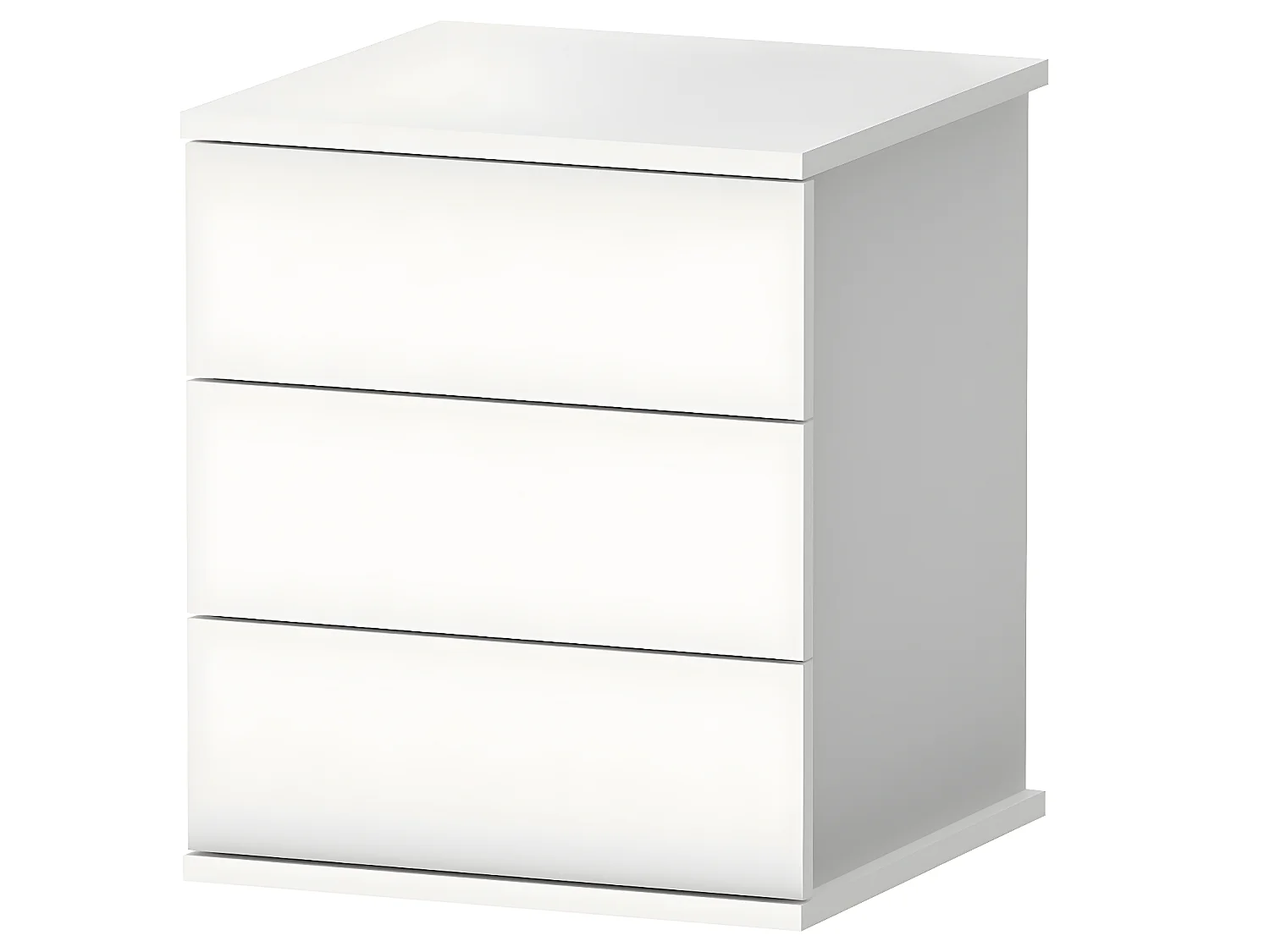 Table de chevet / Table de nuit coloris Blanc - Hauteur 48.5 x Longueur 41 x Profondeur 40 cm