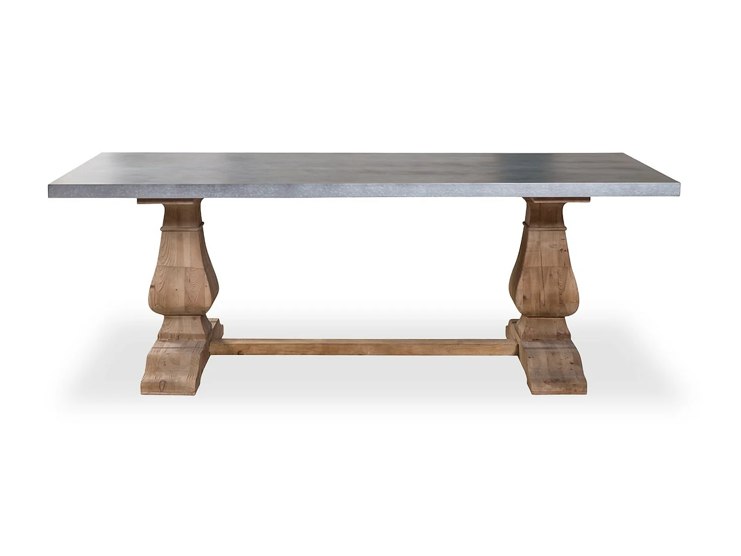 Table en métal et pin vieilli LUBERON style monastère