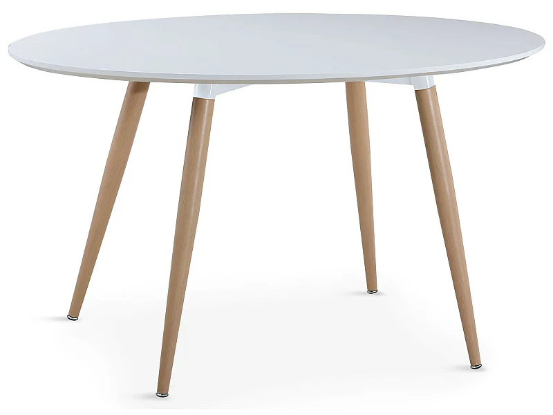 Table ovale scandinave Lunea Blanc