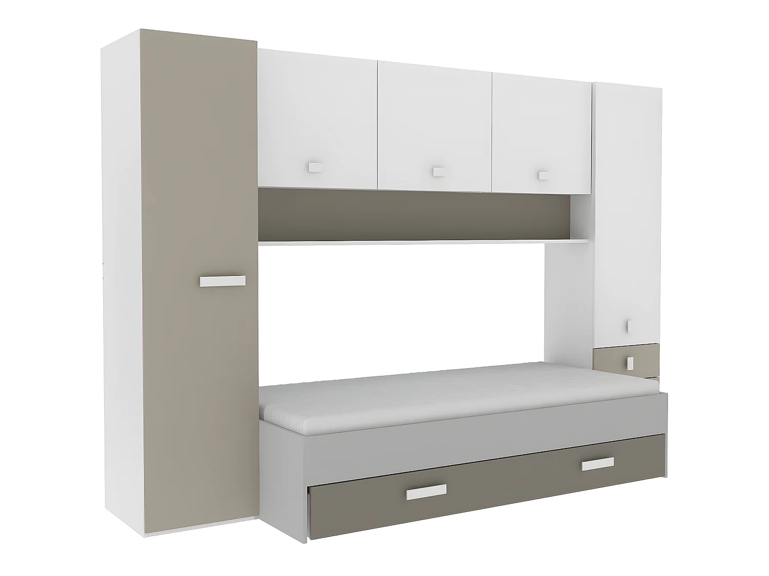 Pont de rangement / Meuble de rangement pour lit enfant - 304 x 203 x 53,5 cm