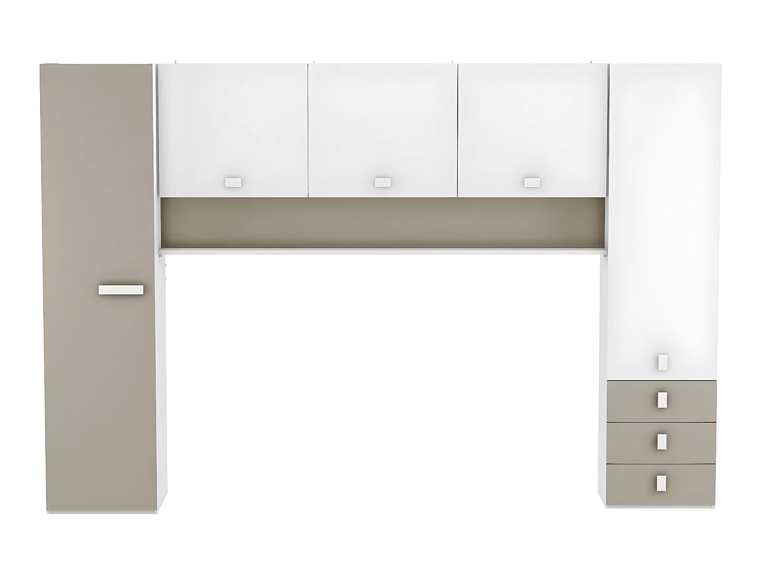 Pont de rangement / Meuble de rangement pour lit enfant - 304 x 203 x 53,5 cm