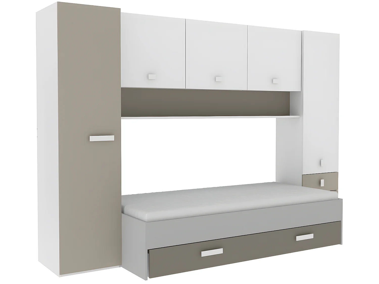 Pont de rangement / Meuble de rangement pour lit enfant - 304 x 203 x 53,5 cm