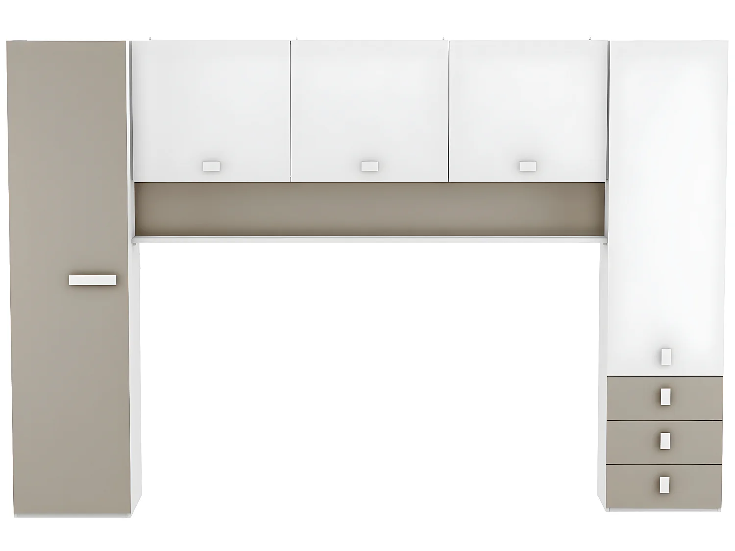 Pont de rangement / Meuble de rangement pour lit enfant - 304 x 203 x 53,5 cm