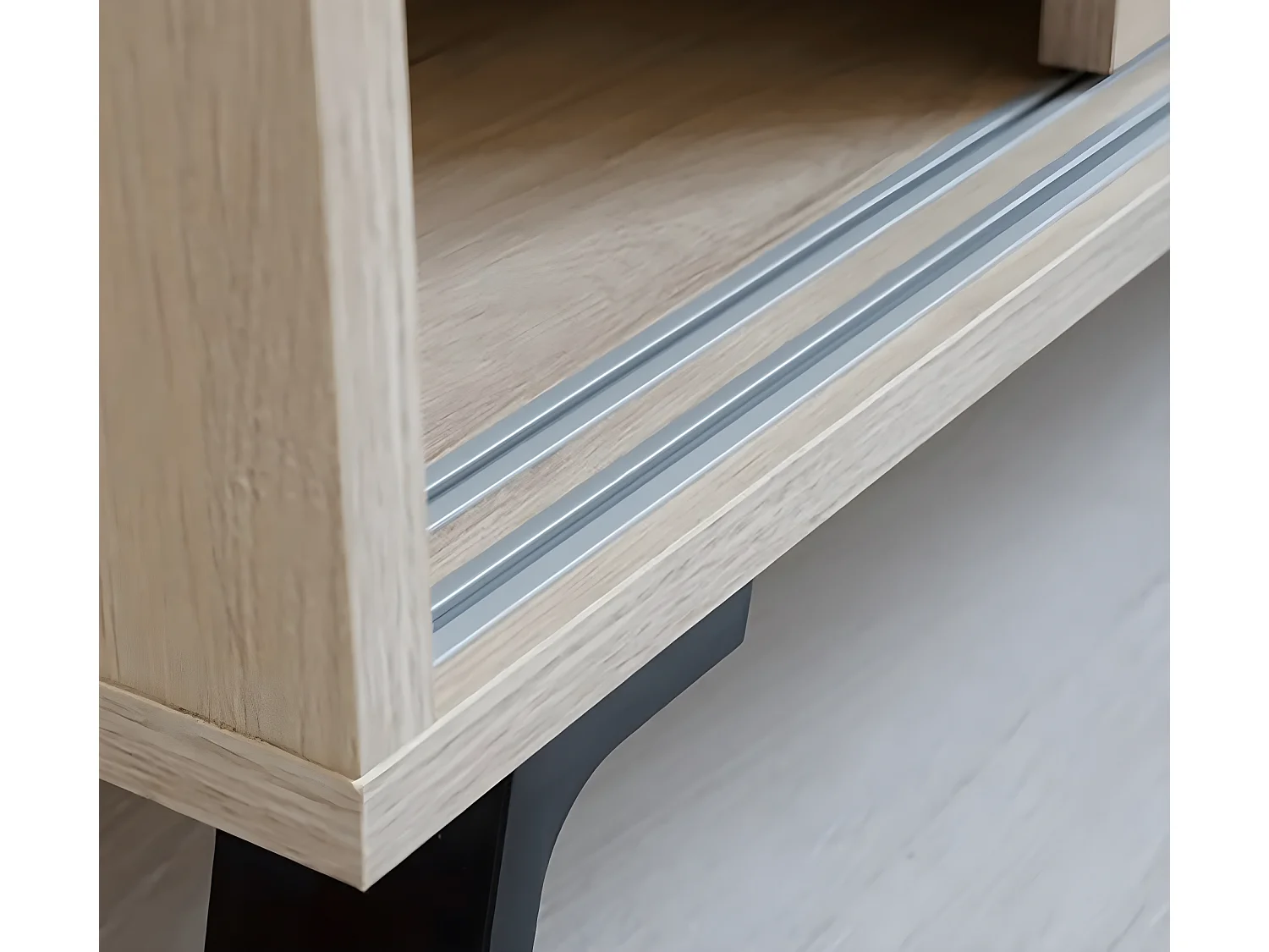 Buffet 2 portes coloris effet bois - Hauteur 87 x Longueur 120 x Profondeur 40 cm