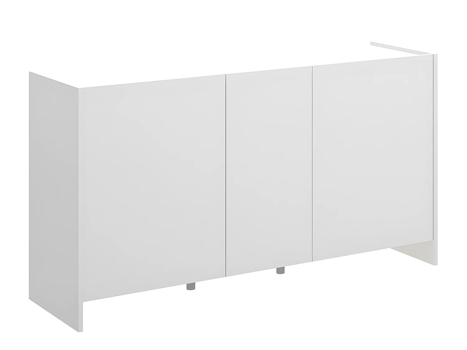 Buffet 3 portes coloris blanc /naturel - Longueur 138 x Hauteur 76 x Profondeur 42 cm