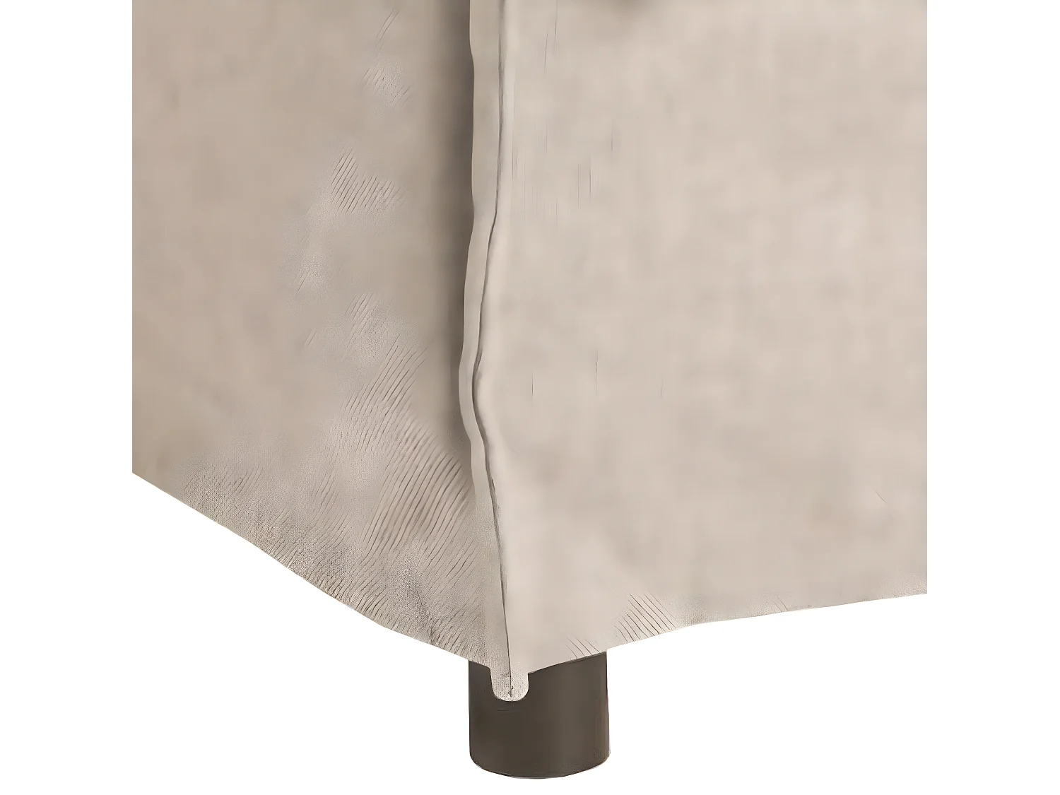 Canapé 3 places en bois et polyester, couleur beige - Dim : L210 x l104 x H69 - 78 cm