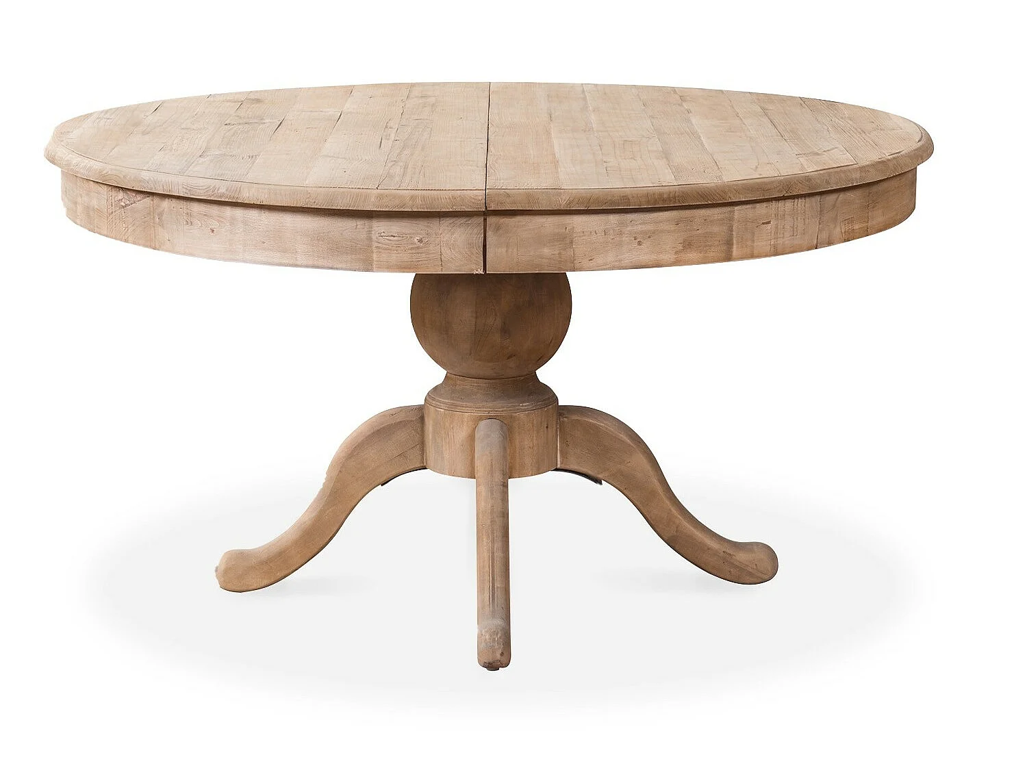 Table ronde extensible en bois massif SIDONIE Bois naturel