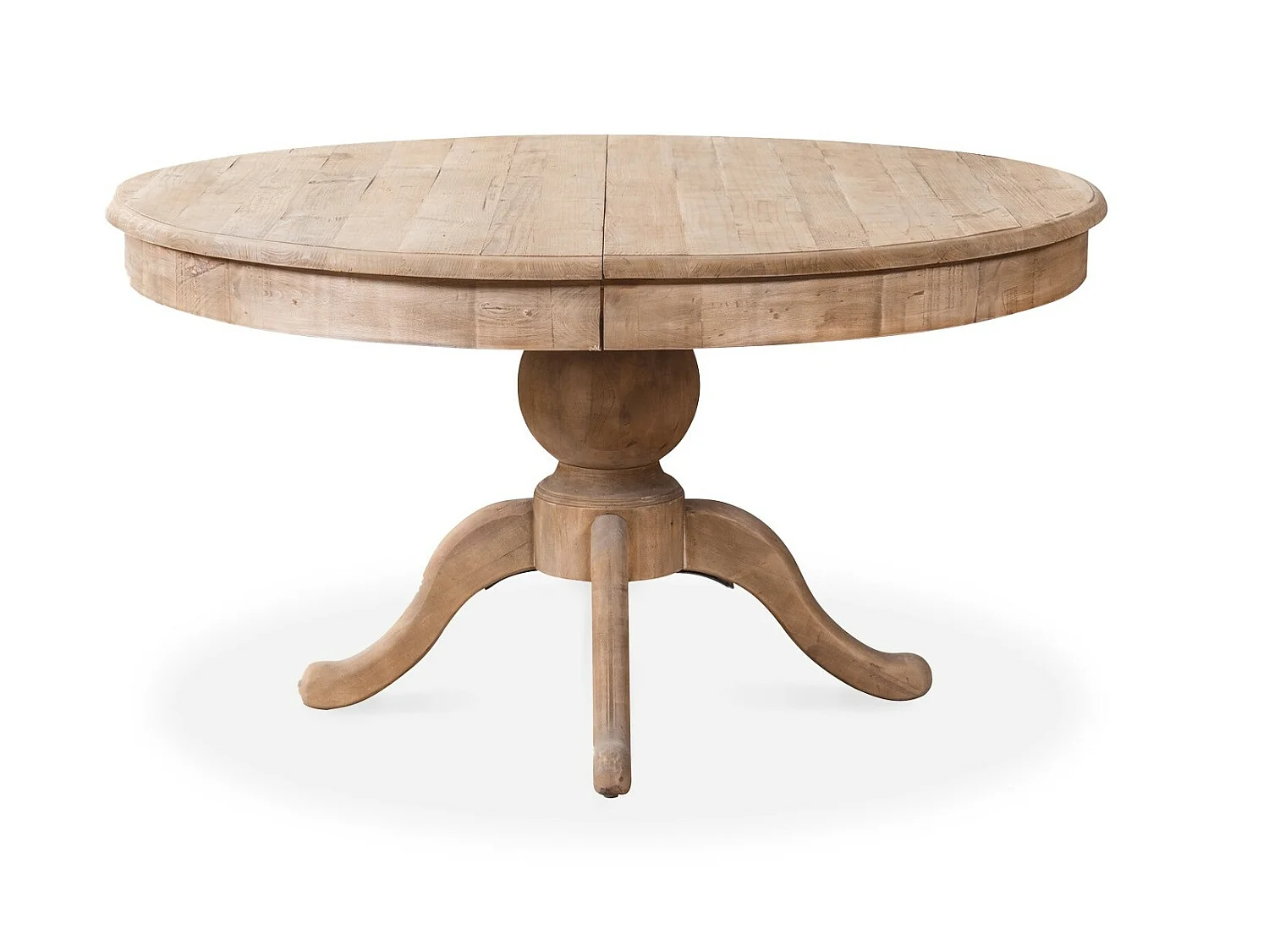 Table ronde extensible en bois massif SIDONIE Bois naturel