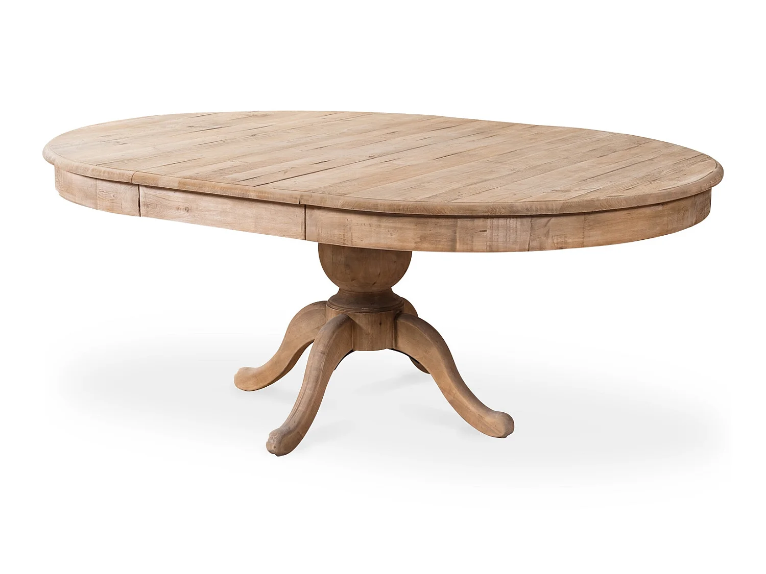 Table ronde extensible en bois massif SIDONIE Bois naturel