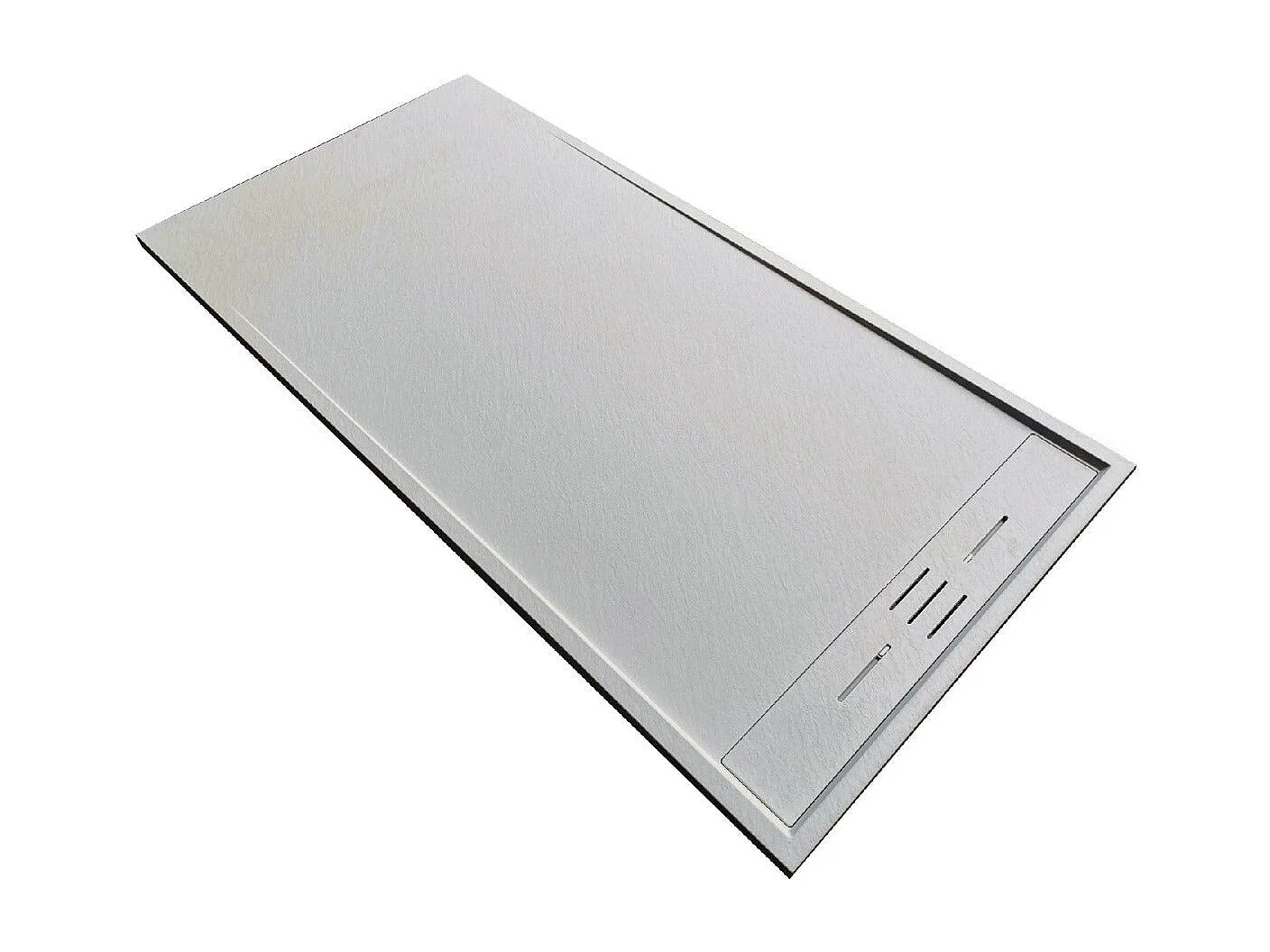 Receveur de douche 80 x 120 cm extra plat gris SALVI en SoliCast® surface ardoisée