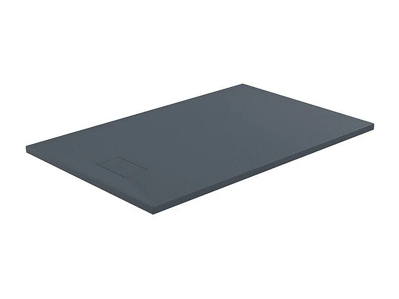Receveur de douche 90 x 140 cm extra plat gris basalte PIATTO en SoliCast® surface ardoisée