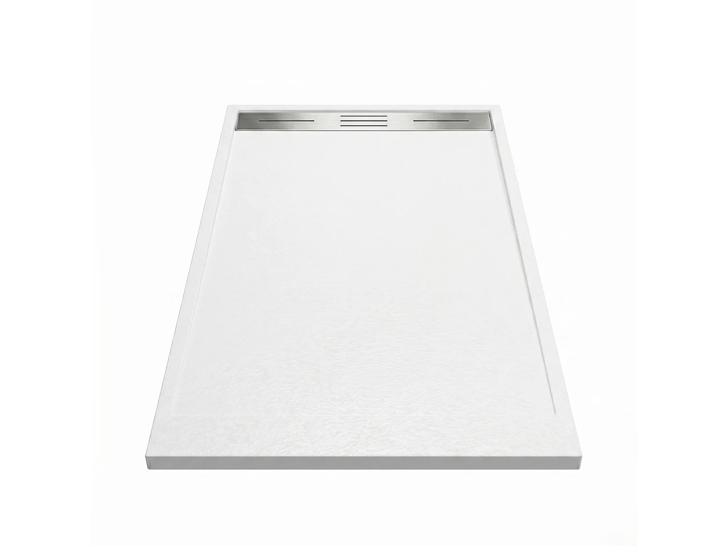 Receveur de douche 90 x 180 cm extra plat blanc LUCIA en SoliCast® surface ardoisée