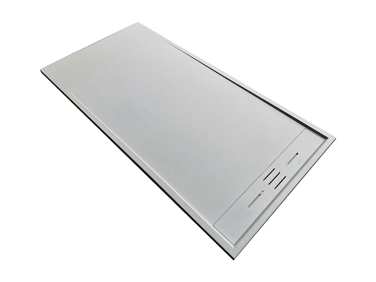 Piatto doccia ultrasottile 90 x 120 cm SALVI in SoliCast® finitura ardesia grigio