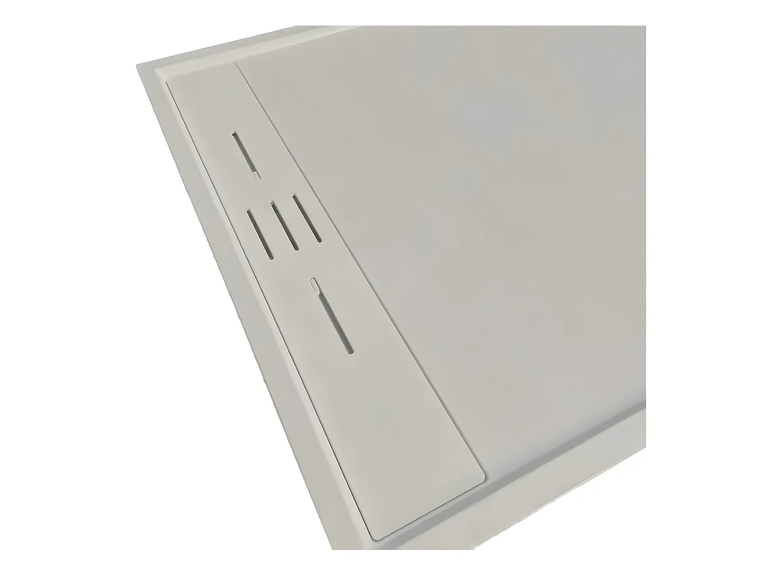 Piatto doccia ultrasottile 90 x 160 cm SALVI in SoliCast® finitura ardesia grigio